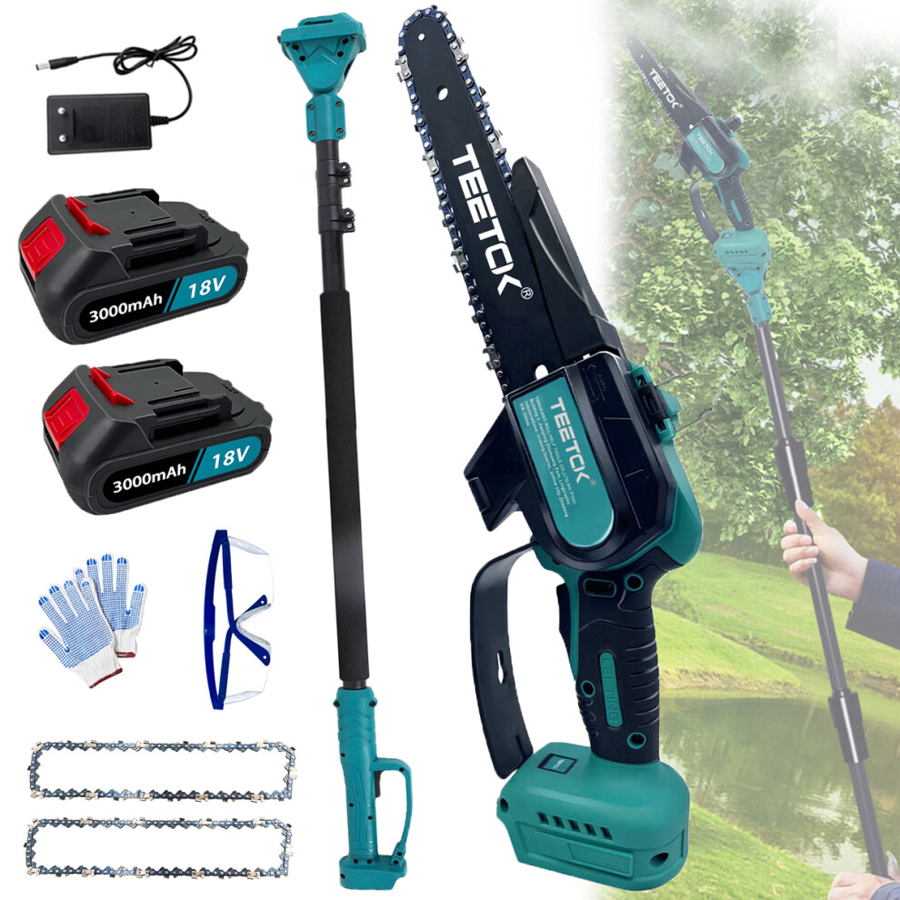 6" Mini Cordless Chainsaw Pole Saw+2 Battery+Charger-Makita Compatible