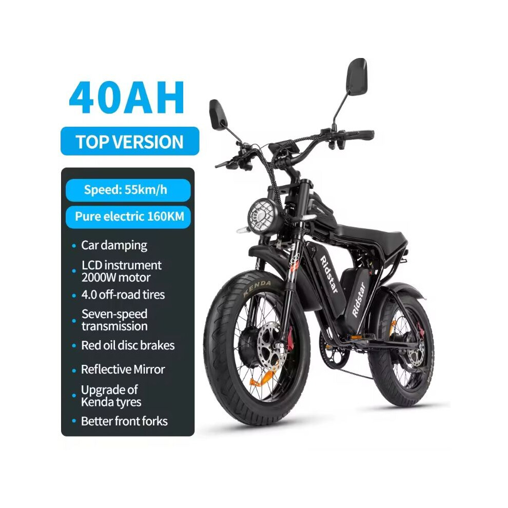 Electric Bike,Q20 Pro, 48V 40AH 50Km Bicycle Mountain Cycling