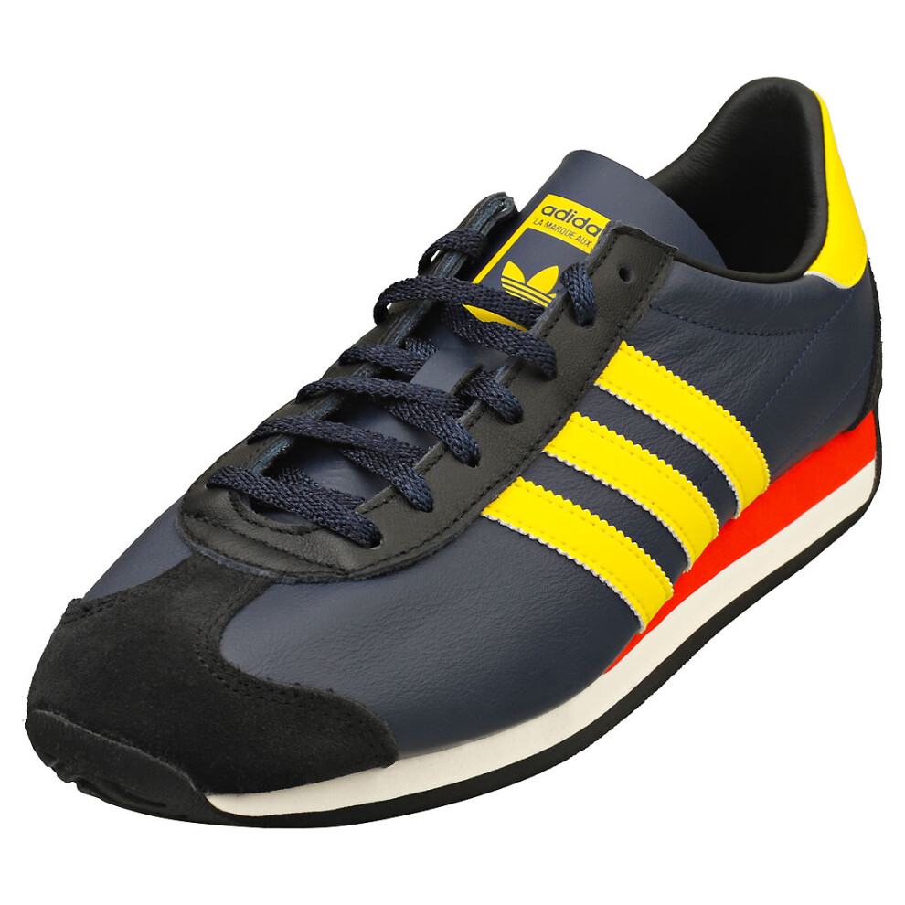 (8) adidas Country Og Mens Fashion Trainers in Navy Yellow