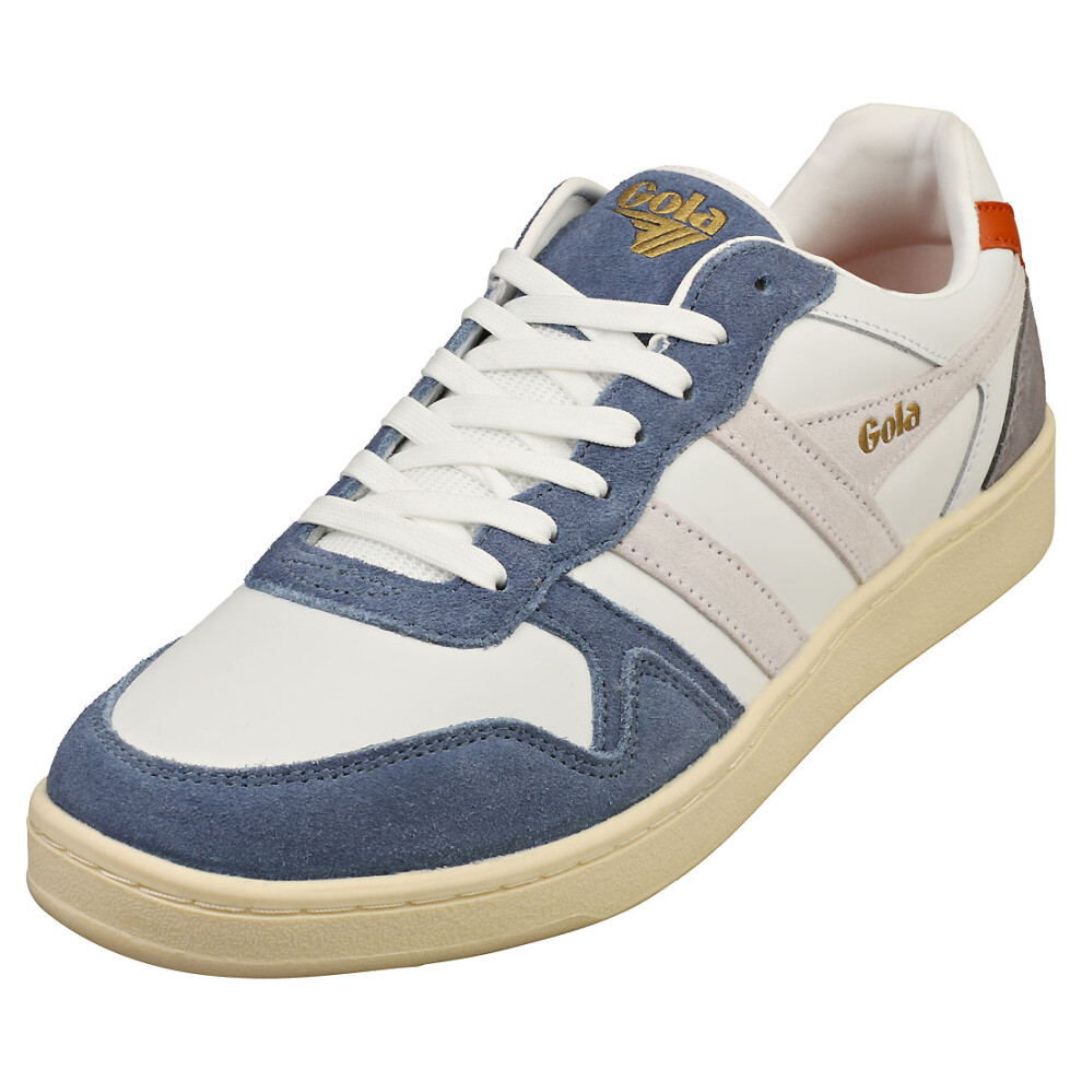 (12) Gola Rebound Quadrant Mens Casual Trainers in White Blue