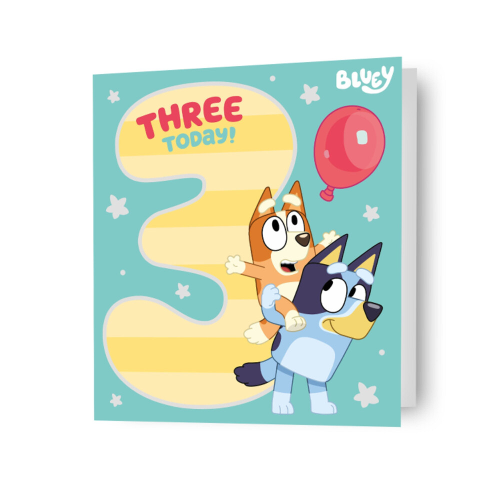 Bluey Age 3 Birthday Card