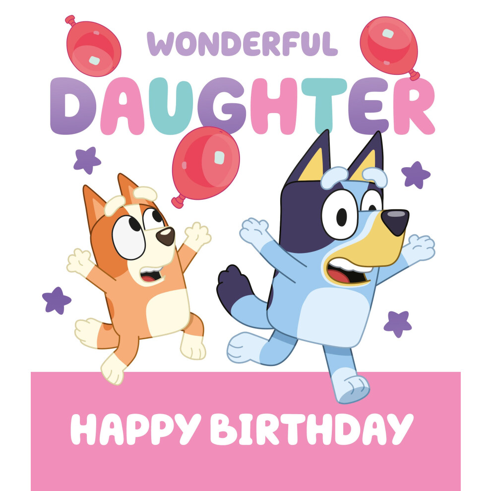 Bluey Daughter Birthday Card