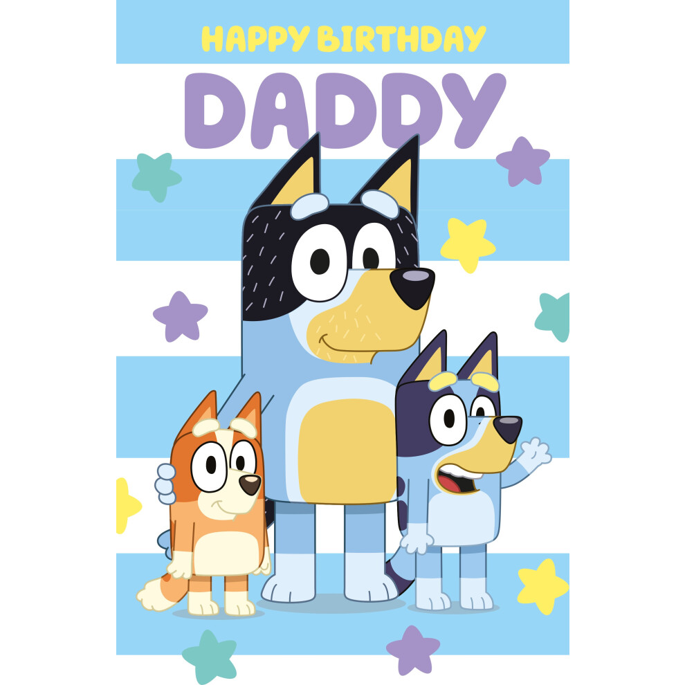 Bluey Daddy Birthday Card