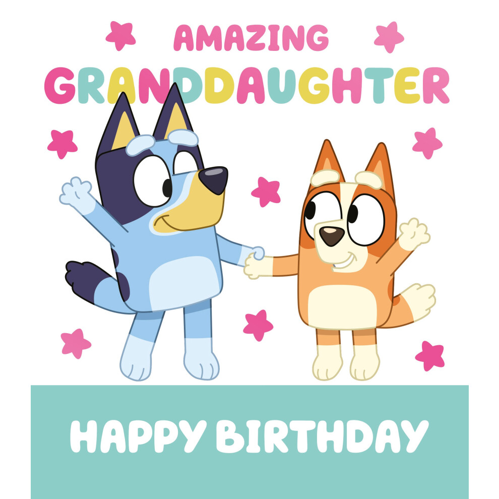 Bluey Granddaughter Birthday Card