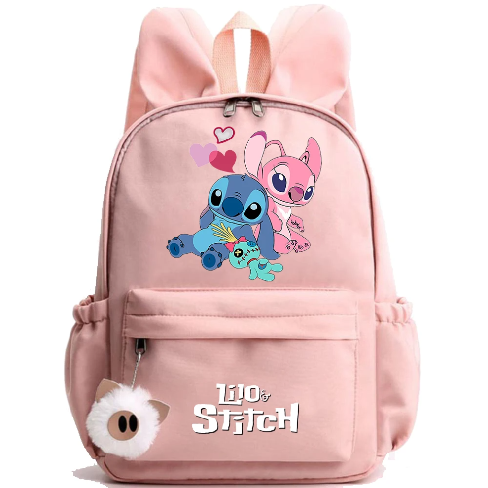 Lilo & Stitch Backpack Rucksack Cartoon Angel Casual School Bag for Boys Girls