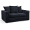 Byron Black Fabric 2 Seater Sofa 1