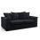 Byron Black Fabric 3 Seater Sofa 1