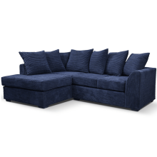 Byron Blue Fabric LHC Corner Sofa