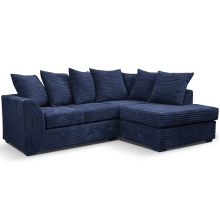 Byron Blue Fabric RHC Corner Sofa