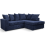 Byron Blue Fabric RHC Corner Sofa 1