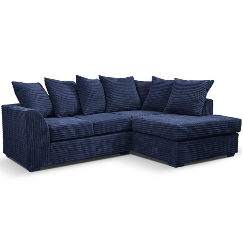 Byron Blue Fabric RHC Corner Sofa