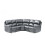 Roma Grey Leather Recliner 5 Seat Corner Sofa 1