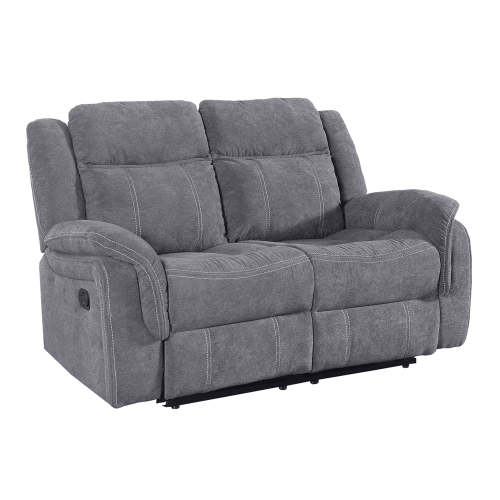 Roxy Grey Fabric 2 Seater Recliner Sofa