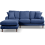Rupert navy Fabric Left Hand Corner Sofa 1