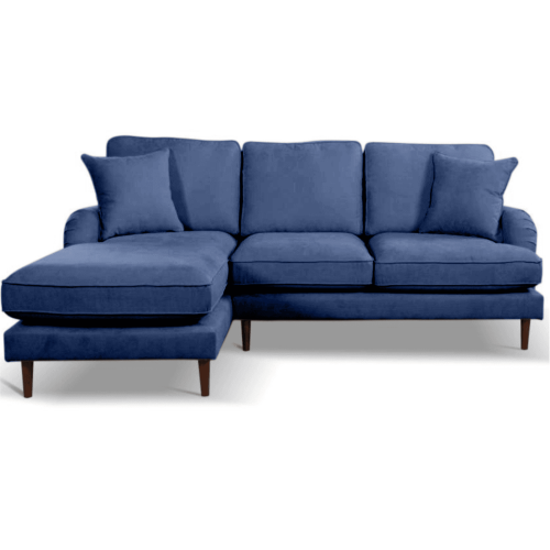 Rupert navy Fabric Left Hand Corner Sofa