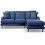 Rupert Navy Fabric Right Hand Corner Sofa 1
