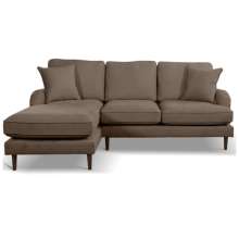 Rupert Nutmeg Fabric  Left Corner Sofa