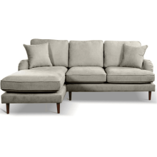 Rupert Silver  Fabric Right Left Corner Sofa