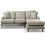 Rupert Silver Fabric Right Hand Corner Sofa 1