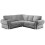 Verona High Back Grey Fabric Corner Sofa 1