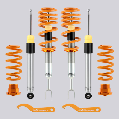 MaXpeedingrods Justerbart 4x Coilover-dämparset för Audi A4 B6/B7/8E 2002-08 2
