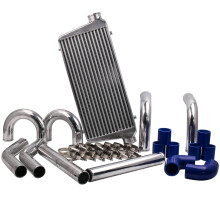 600x300x76 Intercooler 3.0" 76mm Inlet Outlet + 2.5" 64mm Intercooler Pipe Satz