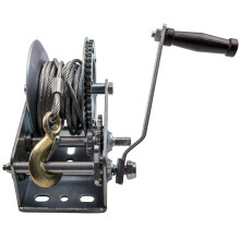 Heavy Duty 3500Lbs 2 Gear Hand Trailer Cable Winch Trailer Auto Marine