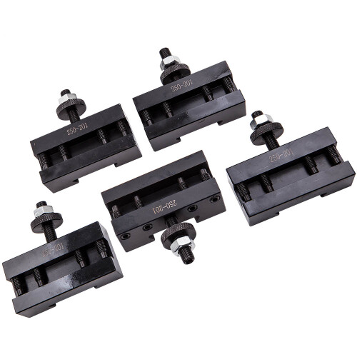 Quick Change Turning & Facing Lathe Tool Post Holder Set 5 PCS 250-201 2