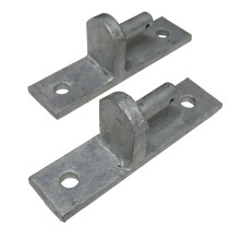 Heavy Duty Gate Hanger Hook Plate X2 (Galvanised Oblong Pin Hinge)