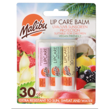 SPF 30 Lip Balm Sunscreen, Watermelon, Mint and Vanilla, 3 x 5g