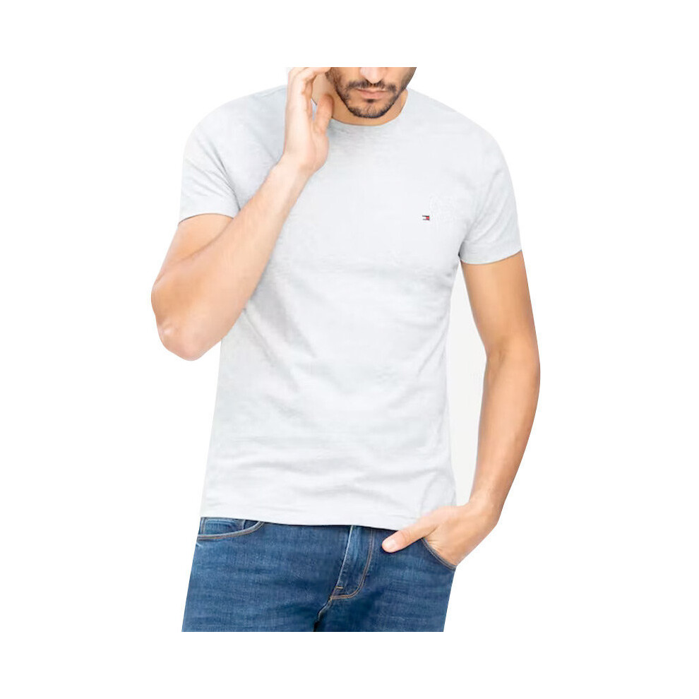 (Grey, M) Tommy Hilfiger 10839 Mens T Shirts