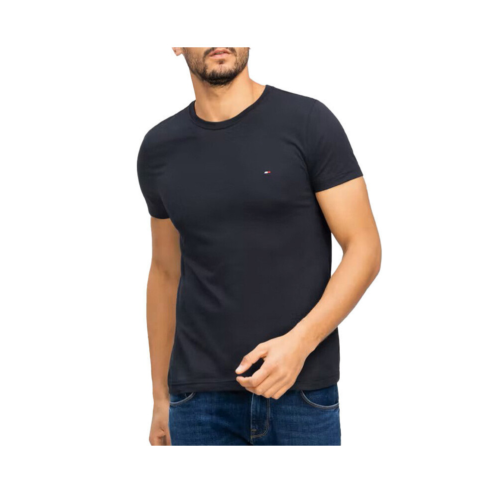 (Navy, S) Tommy Hilfiger 10839 Mens T Shirts