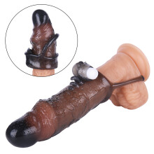 (power-driven) Silicone penis sleeve, crystal vibrating condom, penis growth, delayed ejaculation, Penis reinforcement sleeve,Increase Penis Size
