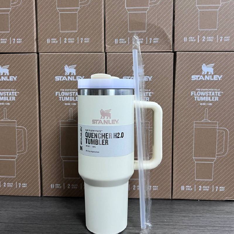 (Beige) Vacuum Cup Stanley Quencher Flowstate Tumbler 40oz 12l With Box ...