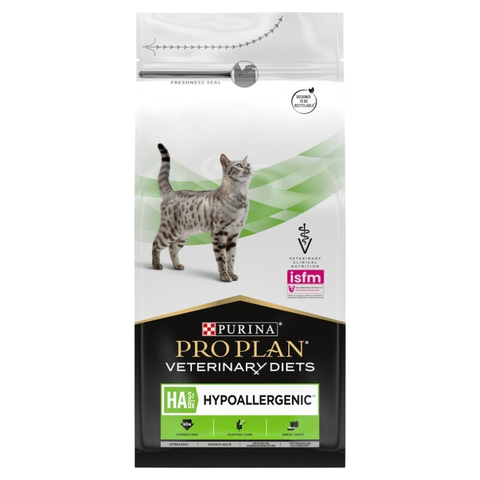 Purina Pro Plan Veterinary Diets Feline Ha St/Ox Hypoallergenic - Dry Cat Food - 1,3 Kg