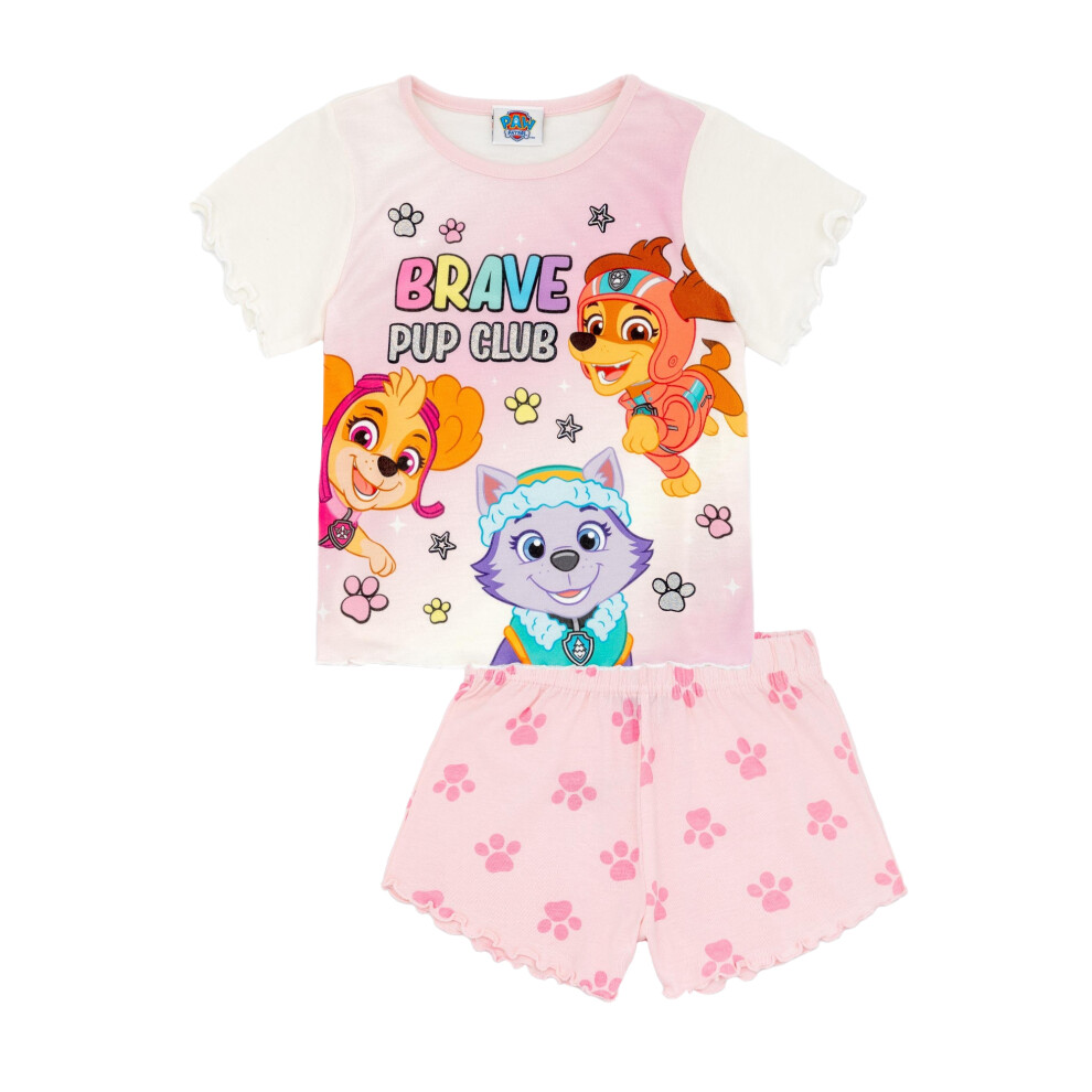 (12-18 Months, Pink) Paw Patrol Girls Short-Sleeved Pyjama Set