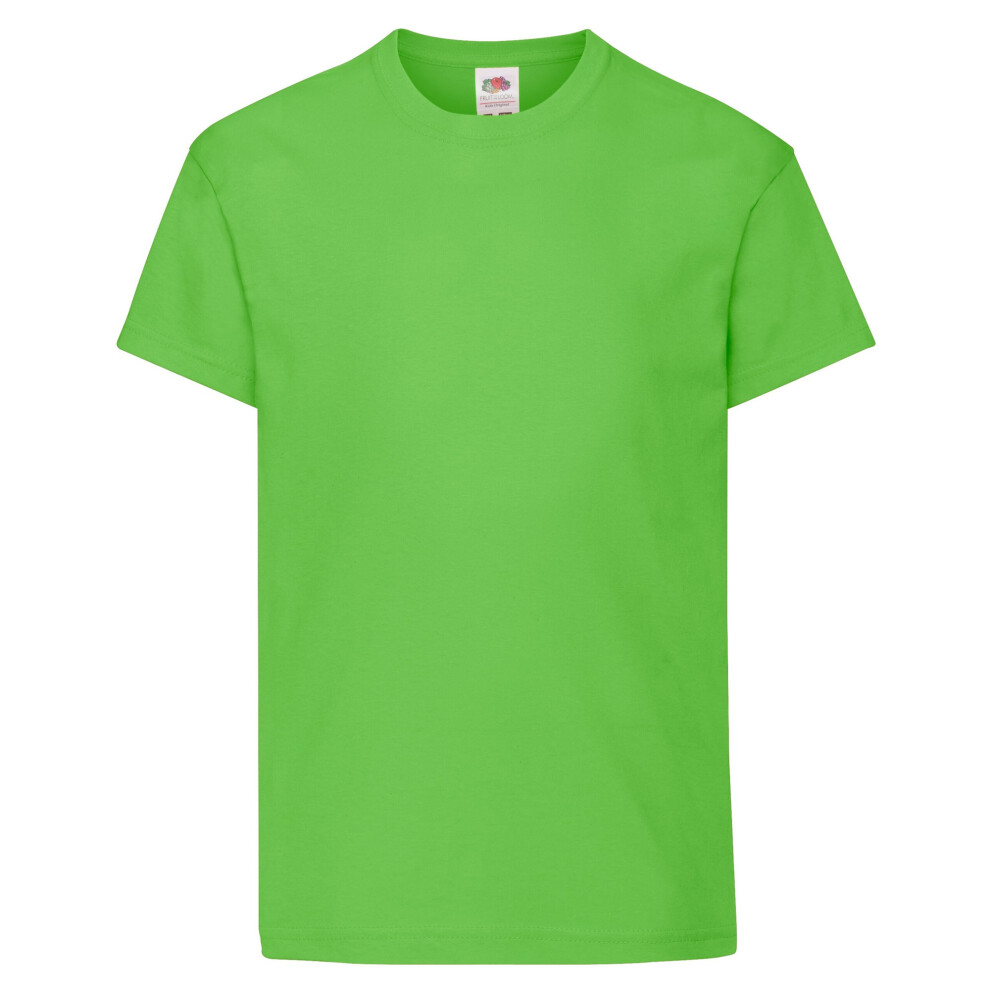 (14-15 Years, Lime) Fruit of the Loom Childrens/Kids Original T-Shirt