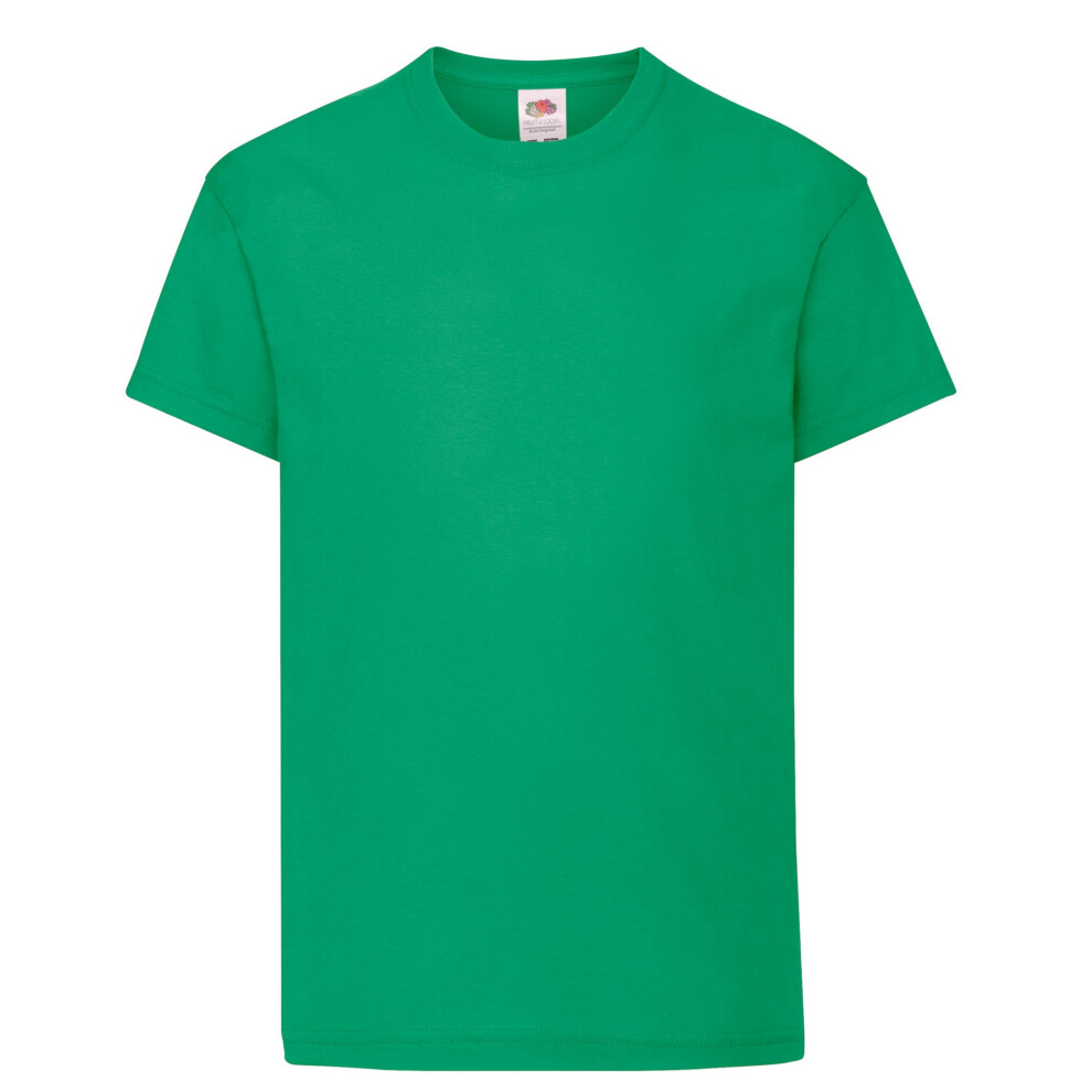 (14-15 Years, Kelly Green) Fruit of the Loom Childrens/Kids Original T-Shirt