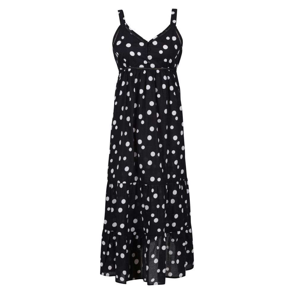 (16 UK, Black/White) Regatta Womens/Ladies Gazania Polka Dot Lightweight Casual Dress