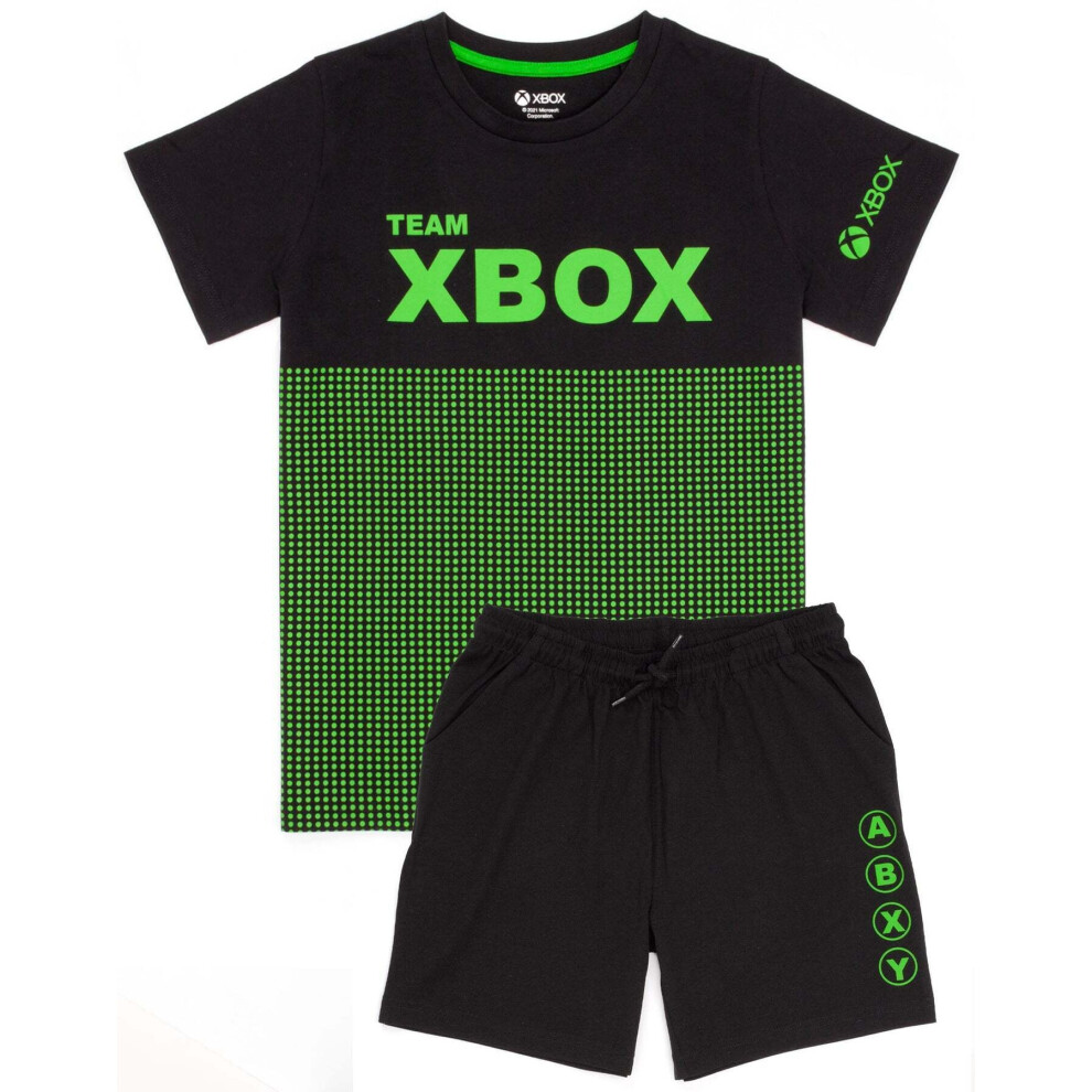 (6-7 Years, Black/Green) Xbox Boys Short Pyjama Set