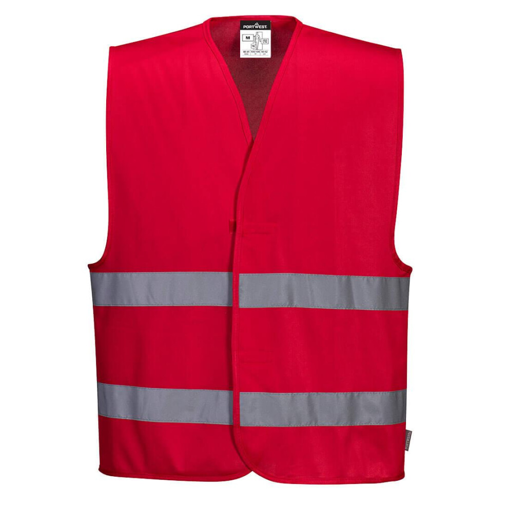 (S-M, Red) Portwest Unisex Adult Iona Hi-Vis Vest