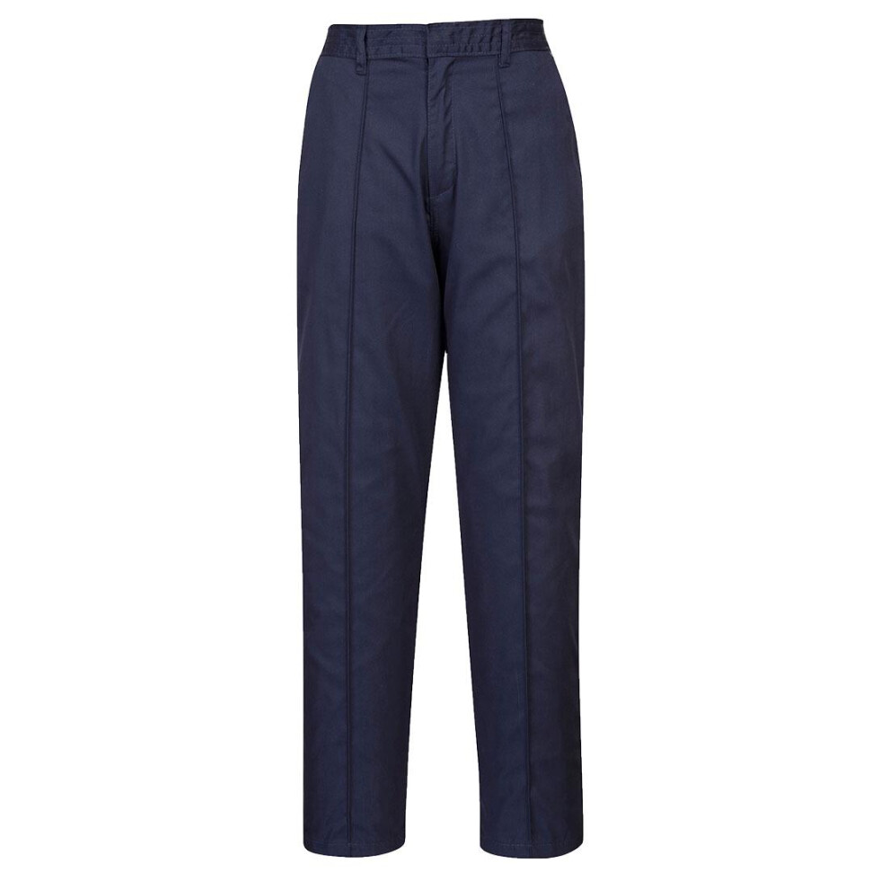 (XXL R, Navy) Portwest Womens/Ladies Elasticated Trousers