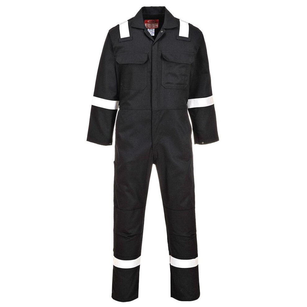 (L R, Black) Portwest Unisex Adult Iona Bizweld Fire Resistant Overalls