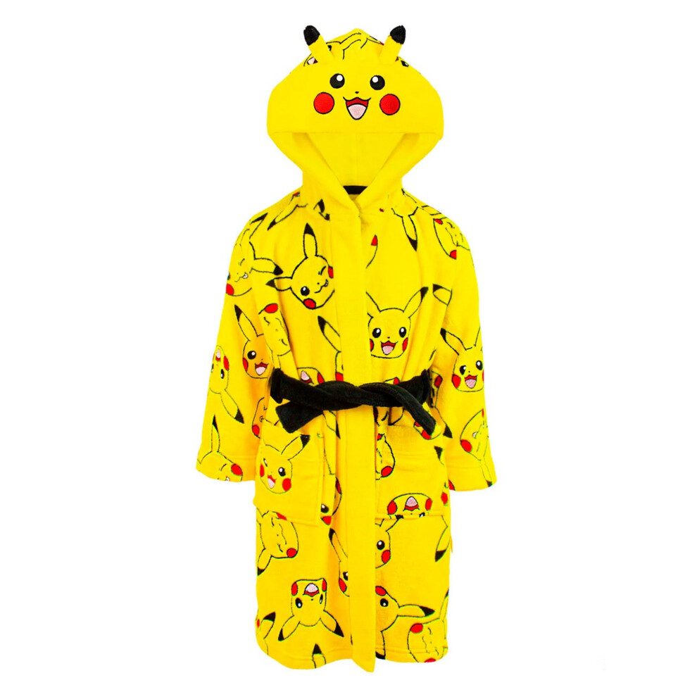 (4-5 Years, Yellow) Pokemon Childrens/Kids Pikachu Front Pocket Robe