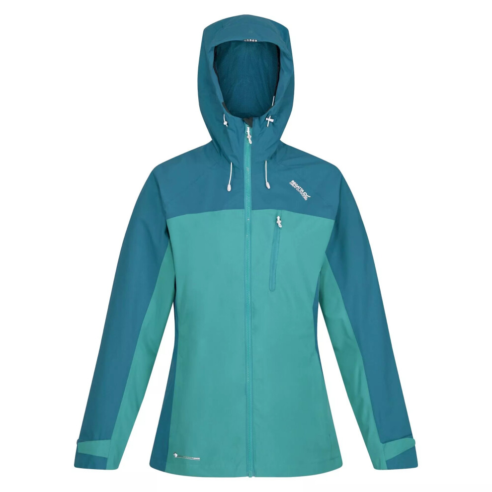 (8 UK, Turquoise/Enamel) Regatta Womens/Ladies Britedale Waterproof Jacket