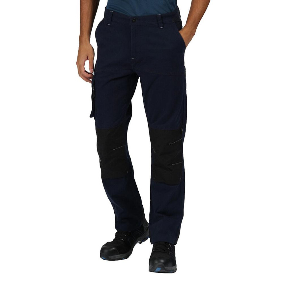 (40in, Navy) Regatta Mens Scandal Stretch Work Trousers - Regular