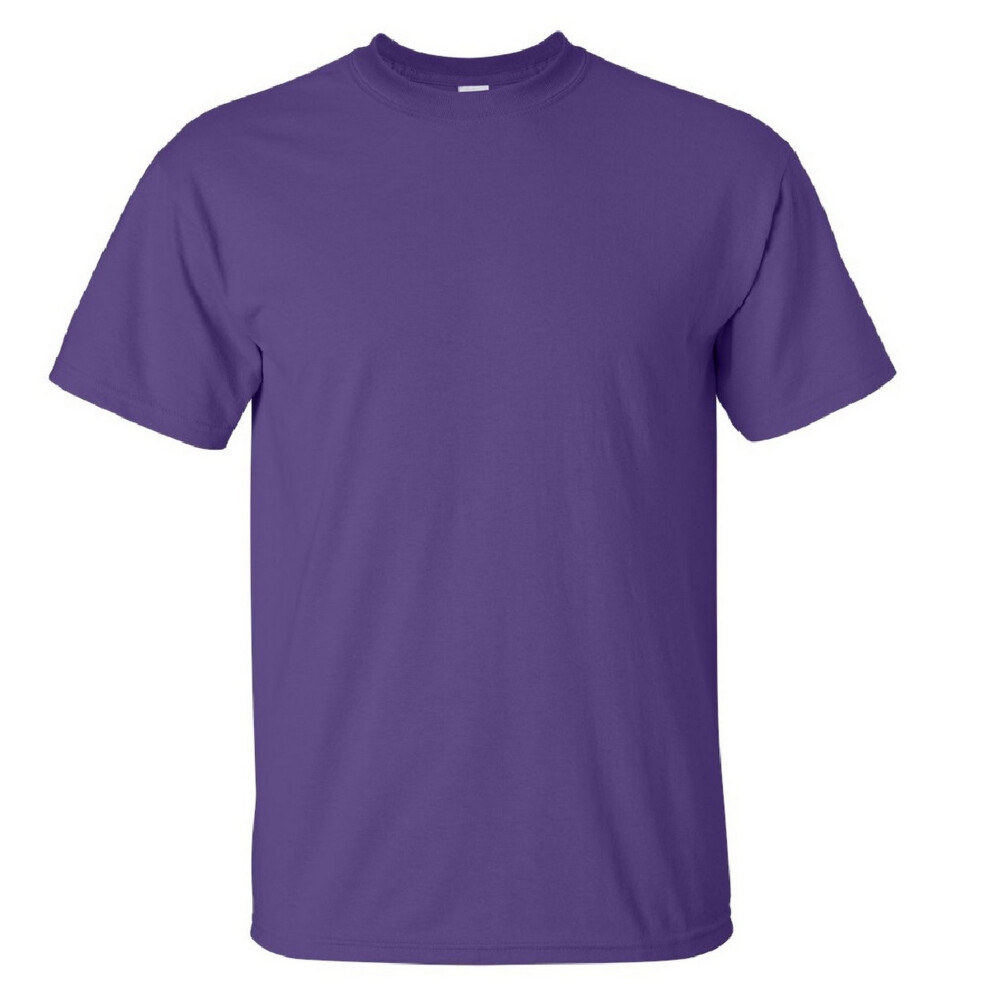 (L, Purple) Gildan Mens Ultra Cotton Short Sleeve T-Shirt