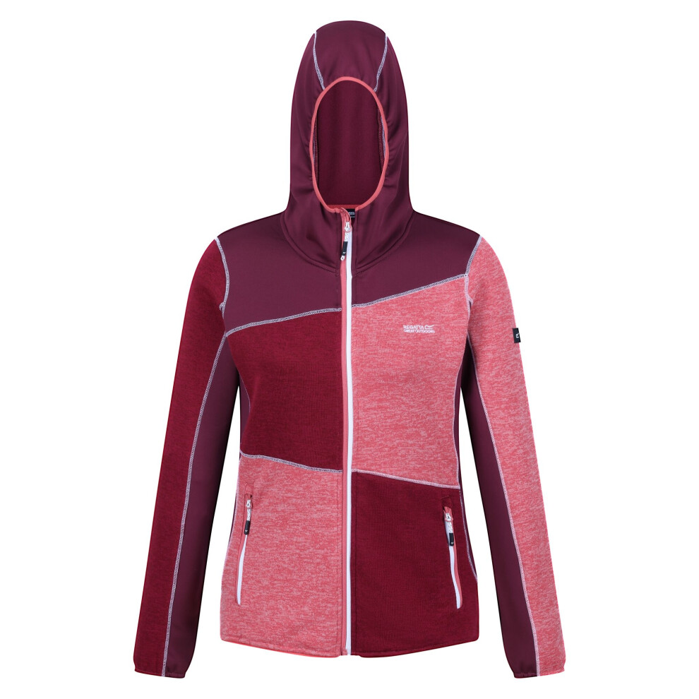 (14 UK, Mineral Red/Rumba Red) Regatta Womens/Ladies Walbury VI Marl Full Zip Fleece Jacket