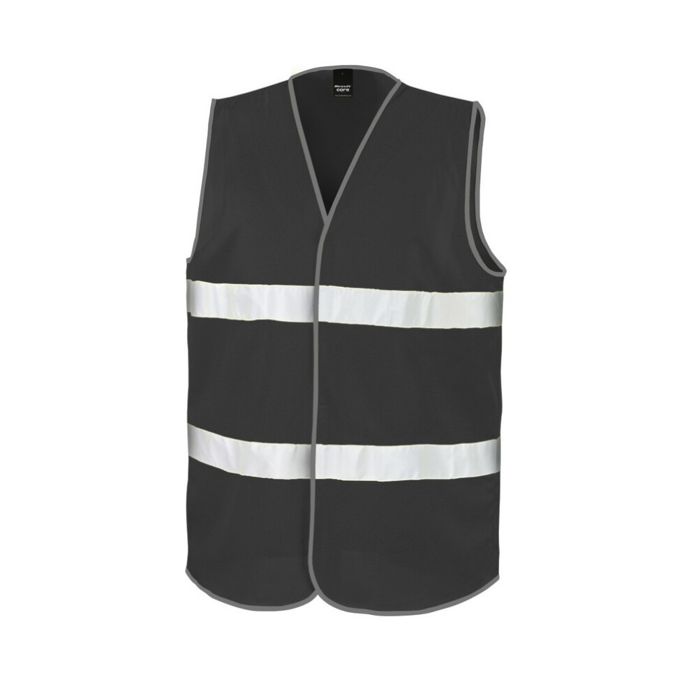 (2X/3XL, Black) Result Adults Unisex Safeguard Enhance Visibility Vest