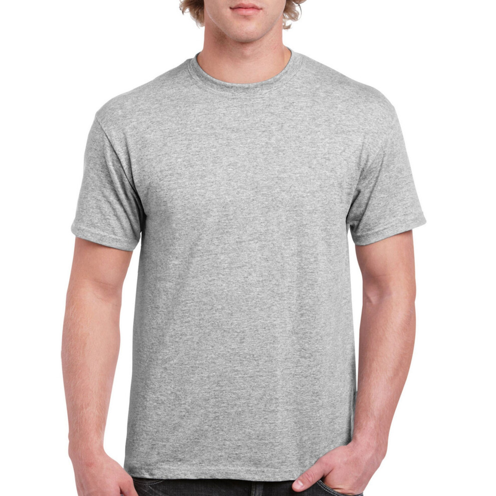 (4XL, Sports Grey) Gildan Hammer Unisex Adult Cotton Classic T-Shirt